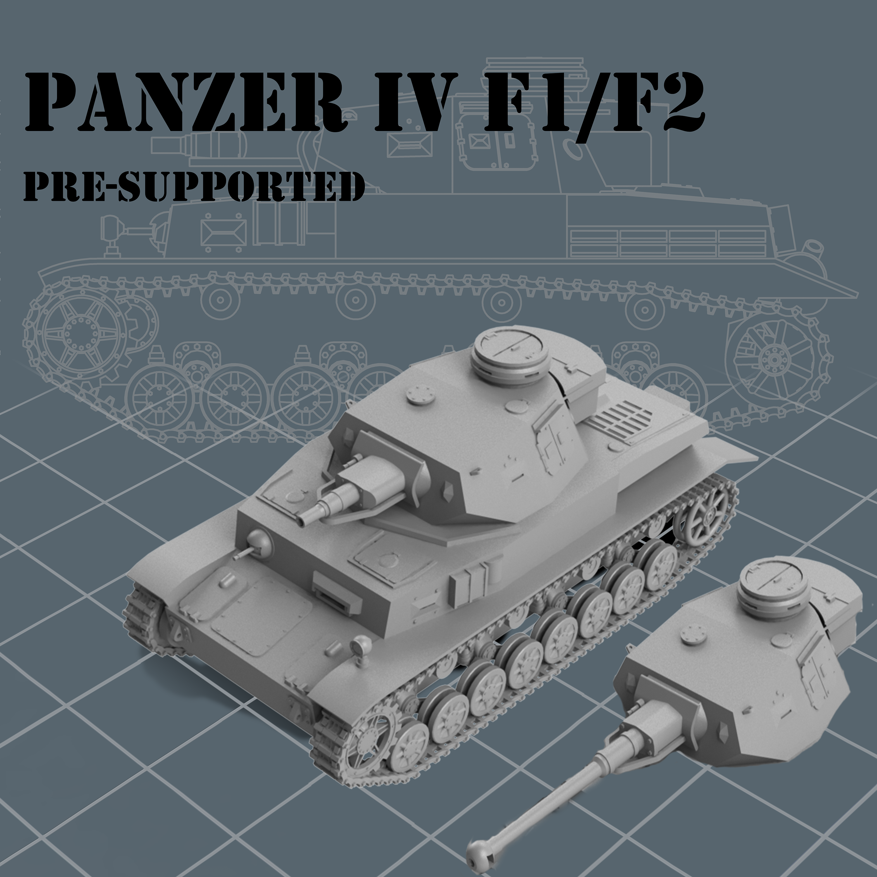 Unimodels UM544 - 1:72 Panzer IV Ausf F1 Réservoir - Neuf